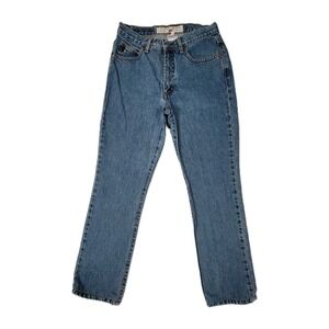 VINTAGE GUESS JEANS WOMENS SIZE 28 BLUE DENIM LOW WAIST RISE BOOT LEG BOOTCUT